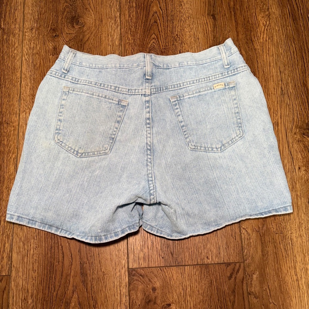 90s Riders by Lee High Waisted Light Wash Denim Shorts Womens 14 100% Cotton